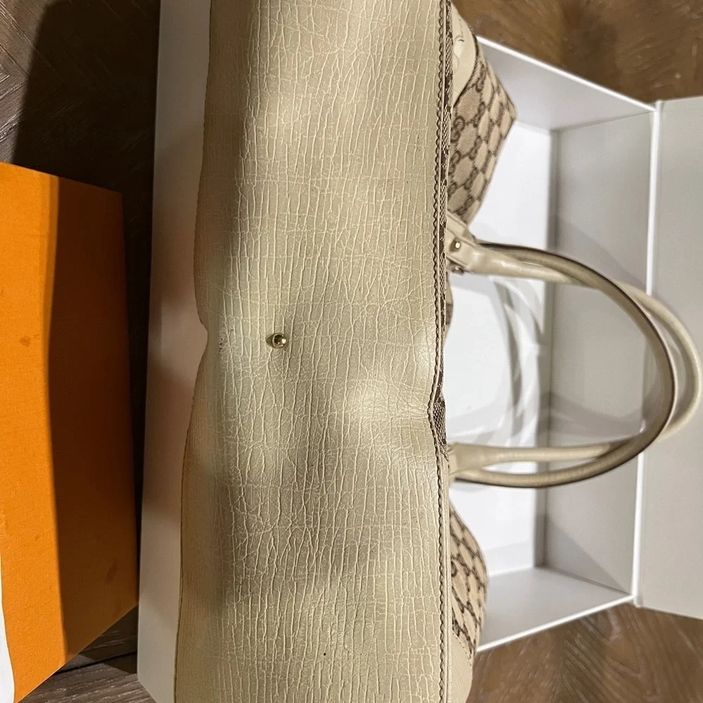 🌟Vintage Gucci Hasler Web Tote Monogram🌟 - Picture 9 of 12
